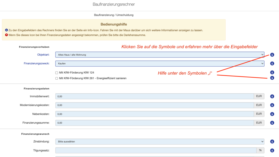 Baufinanzierusrecher_richtig_bedienen
